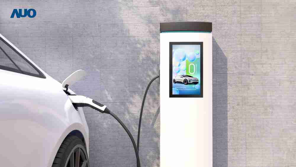 友達〝EVSE車用充電樁解決方案〞專為電動汽車充電樁設計，，，，具有高亮度、、克服戶外艱難環境的耐溫、、、、耐紫外線等特性，，，，並搭載散熱性及擴充性強的高效能工業電腦，，可實現人機互動訴求，，，，如資訊顯示、、、支付等應用